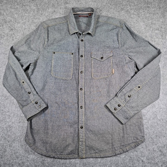 Jeremiah Shirt Mens XL Full Sleeve Button Down 100% Cotton Blue - Picture 1 of 11